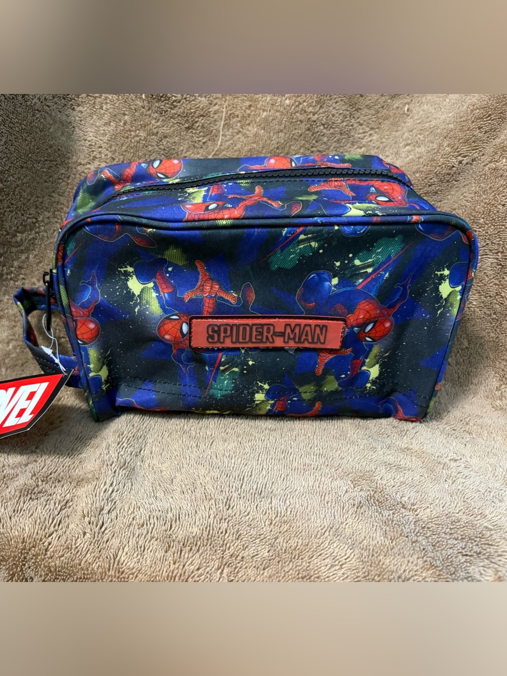 Marvel Spider-Man Toiletry Bag in Navy Blue & Red